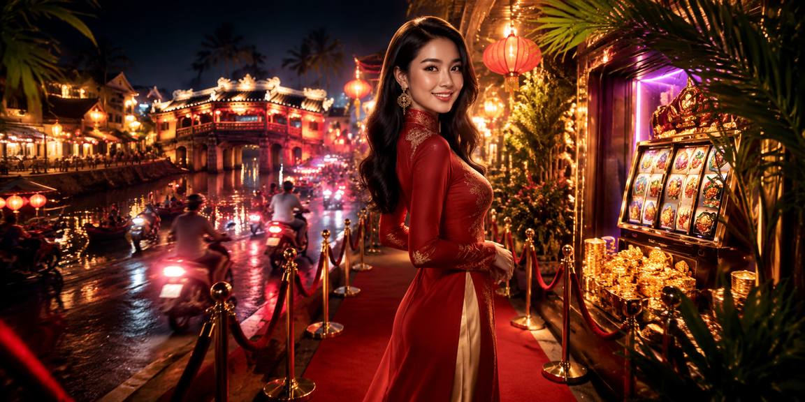 Minh họa trò chơi slot game phong cách Hội An Việt Nam